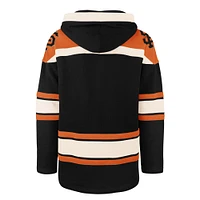Men's '47 Black San Francisco Giants Superior Lacer Pullover Hoodie