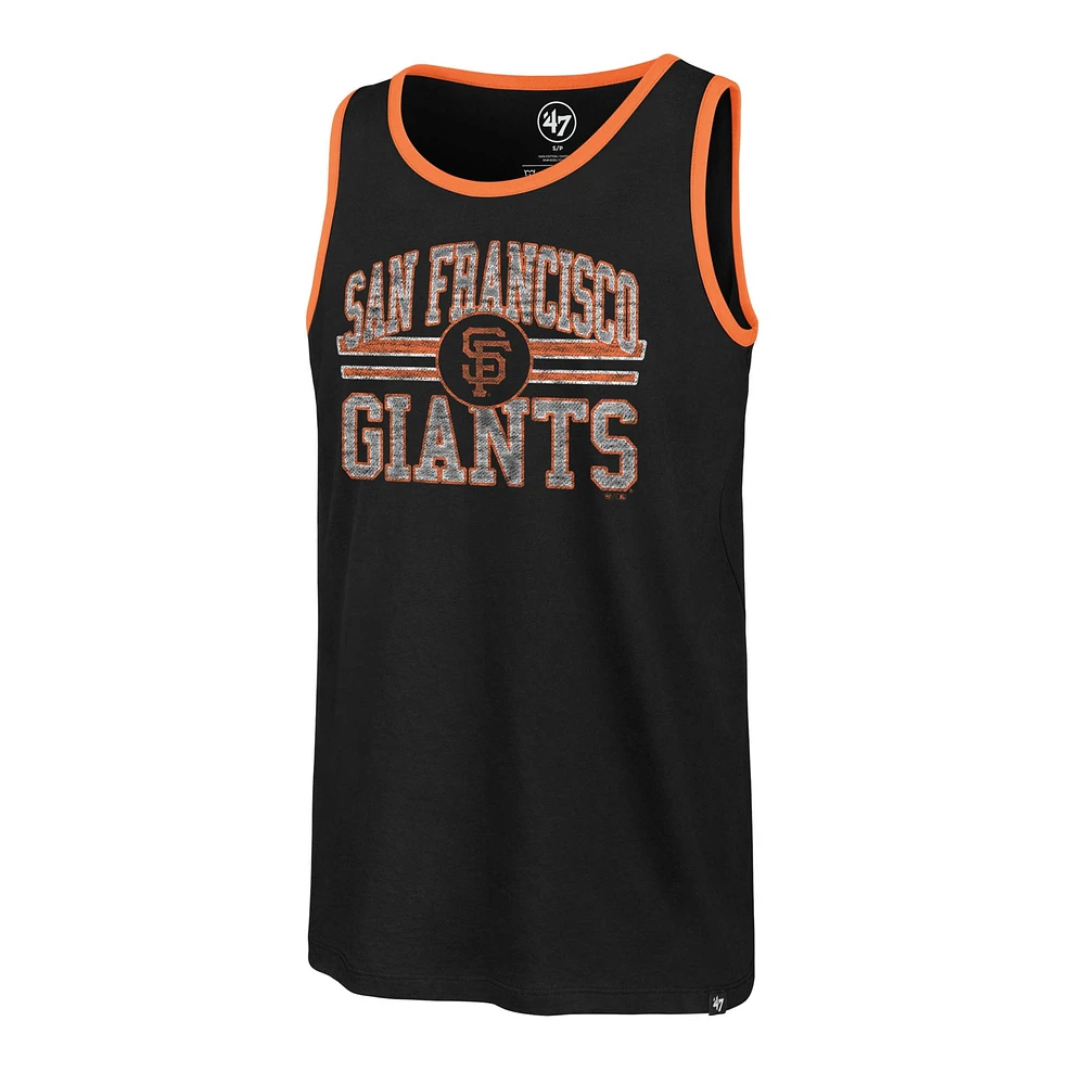 Men's '47 Black San Francisco Giants Winger Franklin Tank Top