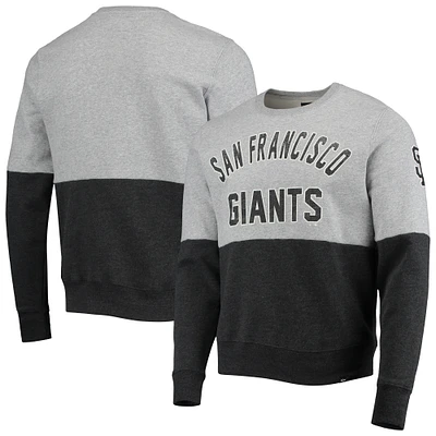 Men's '47 Heathered Gray/Heathered Black San Francisco Giants Two-Toned Team Pullover Sweatshirt