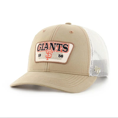 Casquette ajustable Ridgewood Trucker Kaki '47 pour hommes des Giants de San Francisco