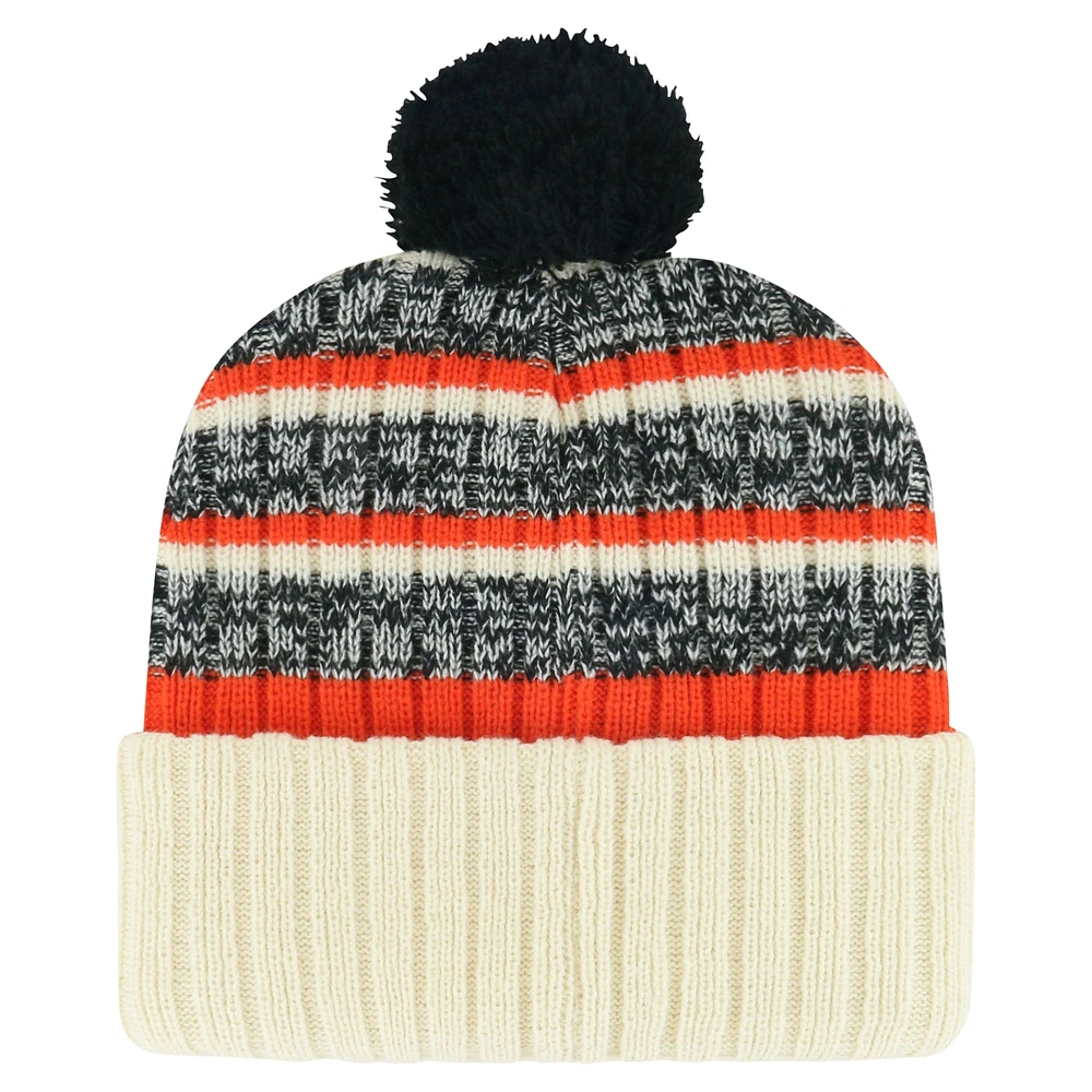 Bonnet en tricot à revers Tavern '47 Natural San Francisco Giants pour hommes avec pompon