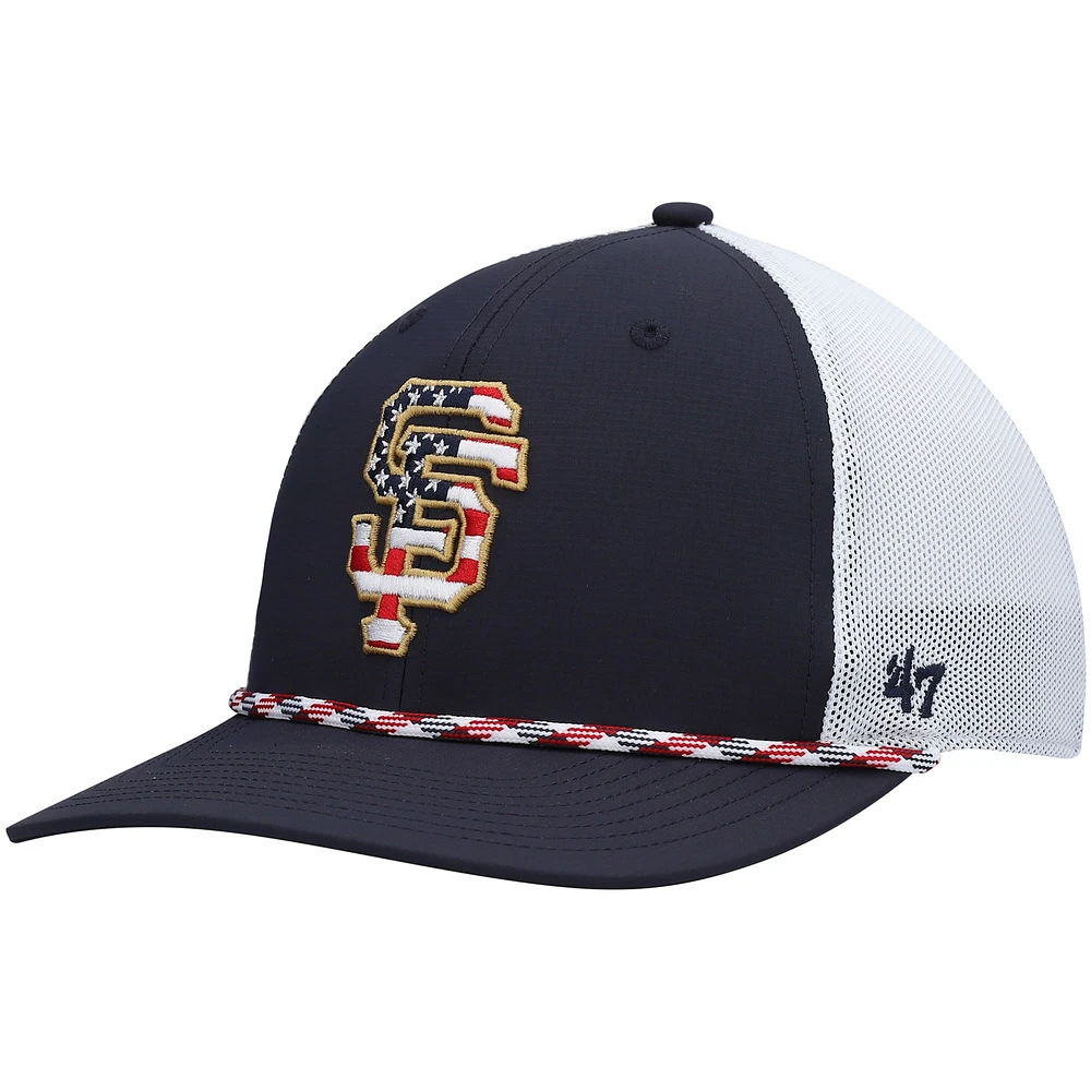 Casquette Snapback '47 Navy/White San Francisco Giants Flag Fill pour homme