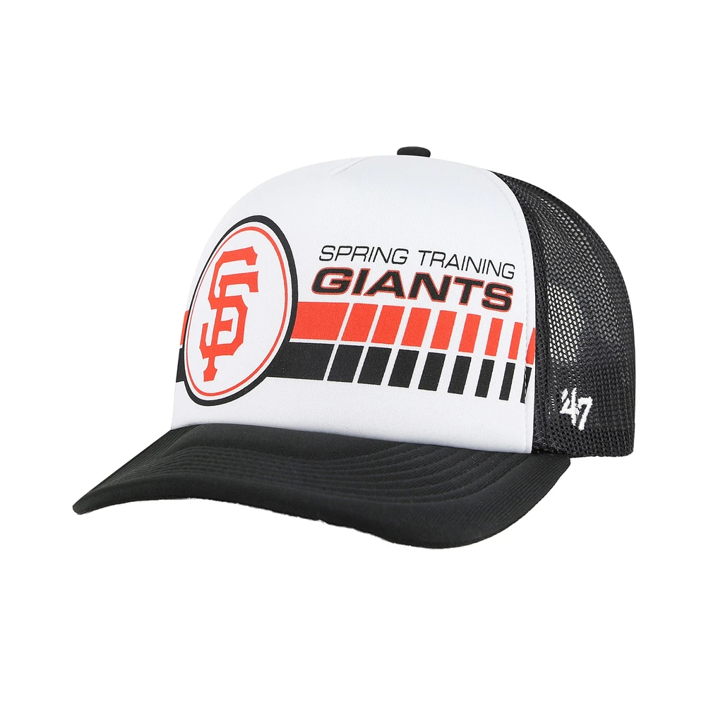 Men's '47  White/Black San Francisco Giants 2024 Spring Training Foam Trucker Adjustable Hat