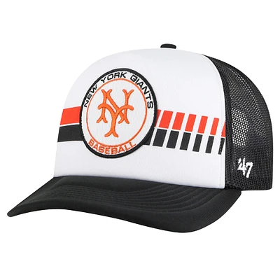 Casquette réglable '47 pour hommes, blanc/noir, San Francisco Giants, collection Cooperstown, Wax Pack Express Trucker