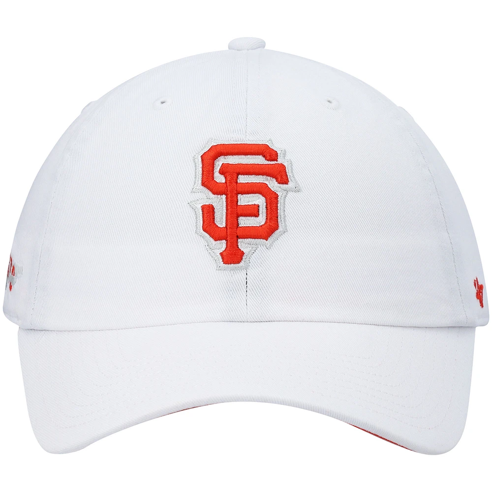 Men's '47 White San Francisco Giants Area Code City Connect Clean Up Adjustable Hat