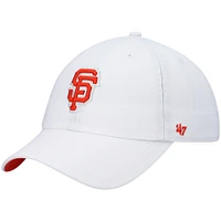 Men's '47 White San Francisco Giants Area Code City Connect Clean Up Adjustable Hat