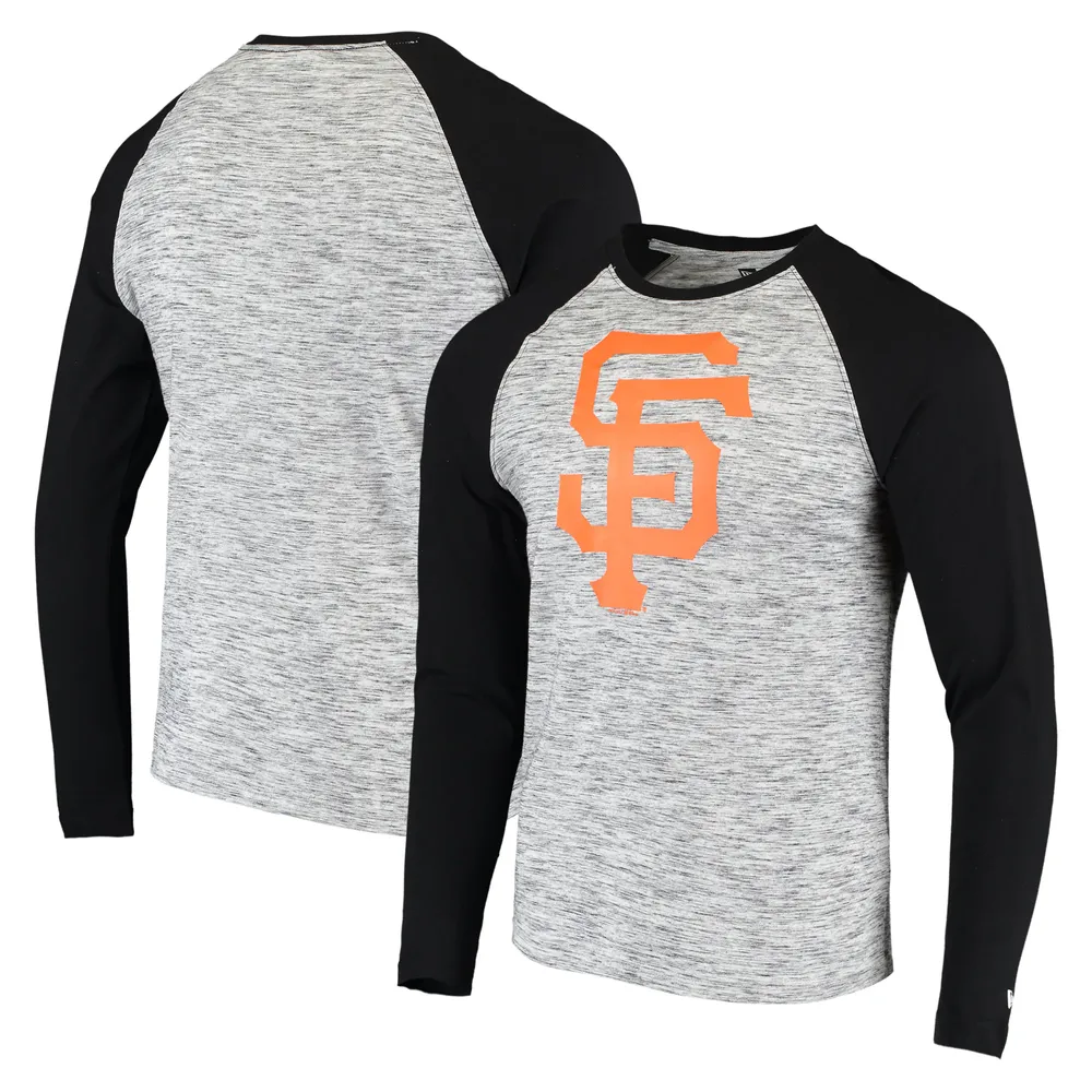 Lids San Francisco Giants 5th & Ocean by New Era Space Dye Raglan Long Sleeve T-Shirt Gray | Connecticut Mall