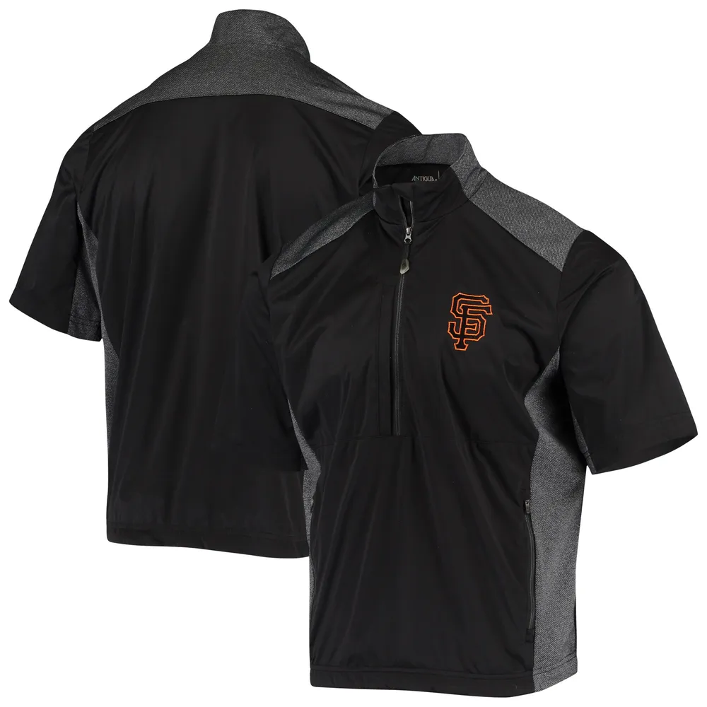 Women's Antigua Black San Francisco Giants Links Full-Zip Golf Jacket