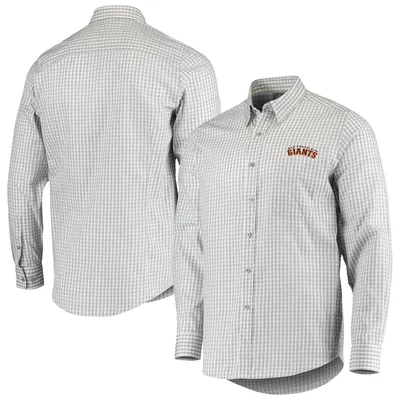 San Francisco Giants Untuckit Button-Up Long Sleeve Shirt - Gray
