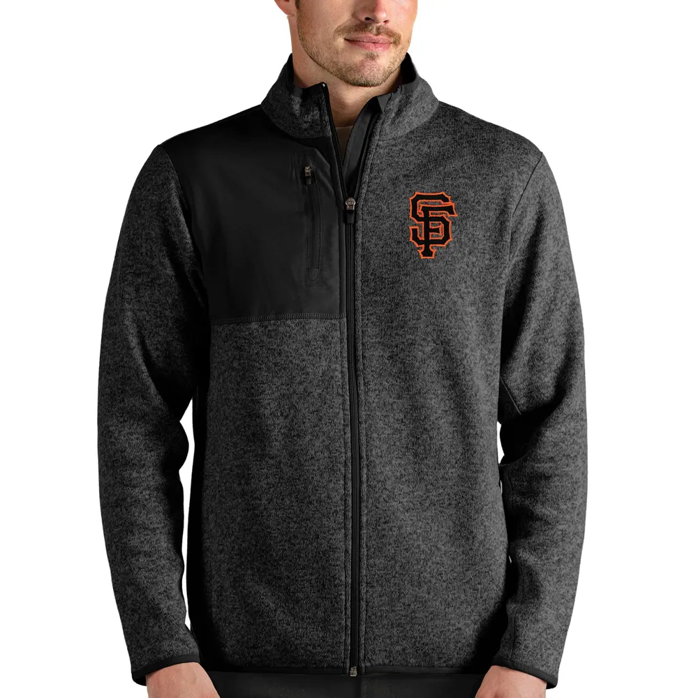 Women's Antigua Black San Francisco Giants Links Full-Zip Golf Jacket