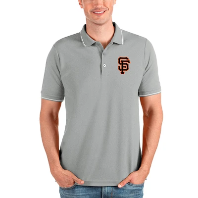 Polo Affluent gris chiné Antigua pour homme des San Francisco Giants