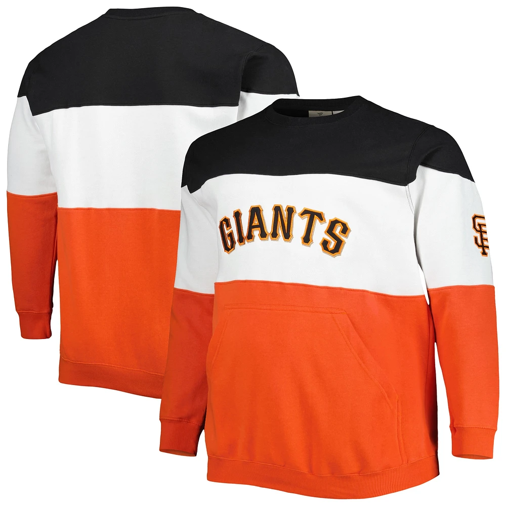 Sweat-shirt à enfiler Big & Tall San Francisco Giants noir/orange pour homme