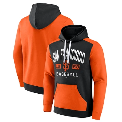 Sweat à capuche noir/orange pour homme avec logo Chip des Giants de San Francisco