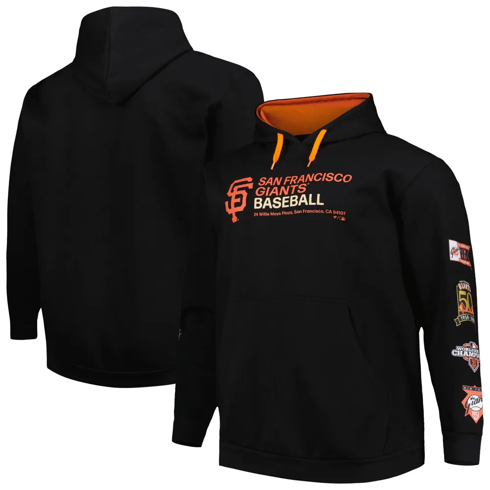 Men's Black San Francisco Giants Big & Tall Fleece Pullover Hoodie