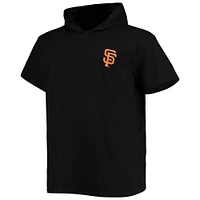 Men's Black San Francisco Giants Big & Tall Jersey Short Sleeve Pullover Hoodie T-Shirt