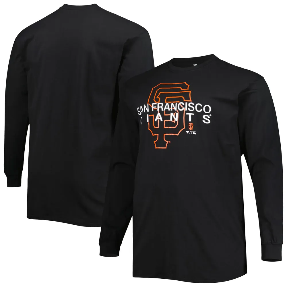 Men's Black San Francisco Giants Big & Tall Long Sleeve T-Shirt