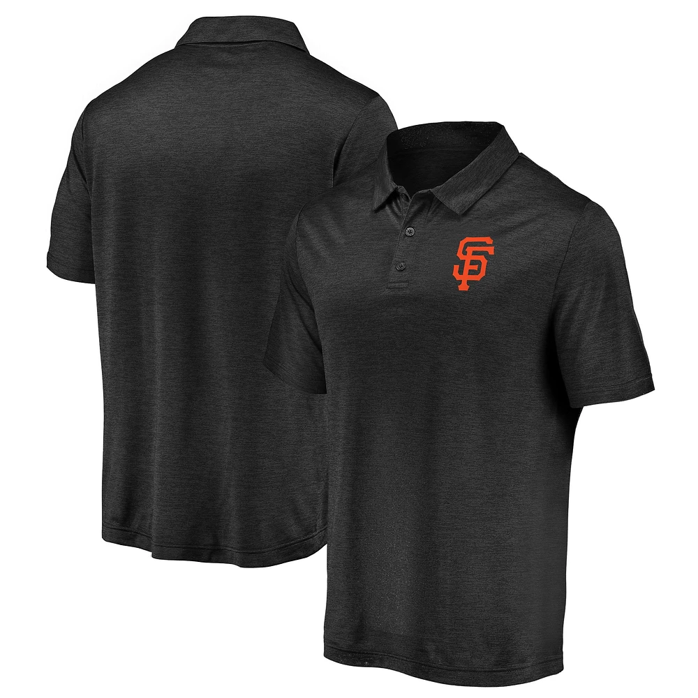 Men's Black San Francisco Giants Iconic Striated Primary Logo Lightweight Polo