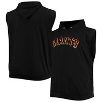 Men's Black San Francisco Giants Jersey Muscle Sleeveless Pullover Hoodie