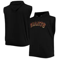 Sweat à capuche sans manches Muscle San Francisco Giants Jersey noir pour homme