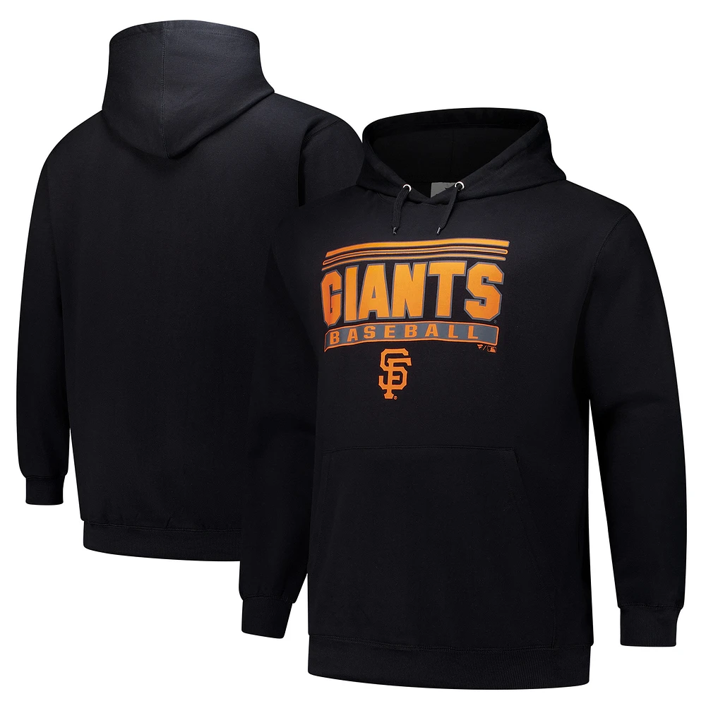 Sweat à capuche noir en polaire pour hommes, San Francisco Giants Stack