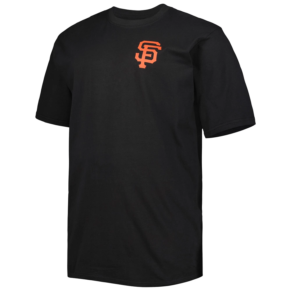 T-shirt noir à double face des Giants de San Francisco pour homme