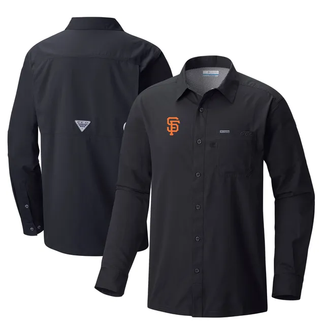 San Francisco Giants Cutter & Buck Big & Tall Stretch Oxford Long Sleeve  Button-Down Shirt - Charcoal