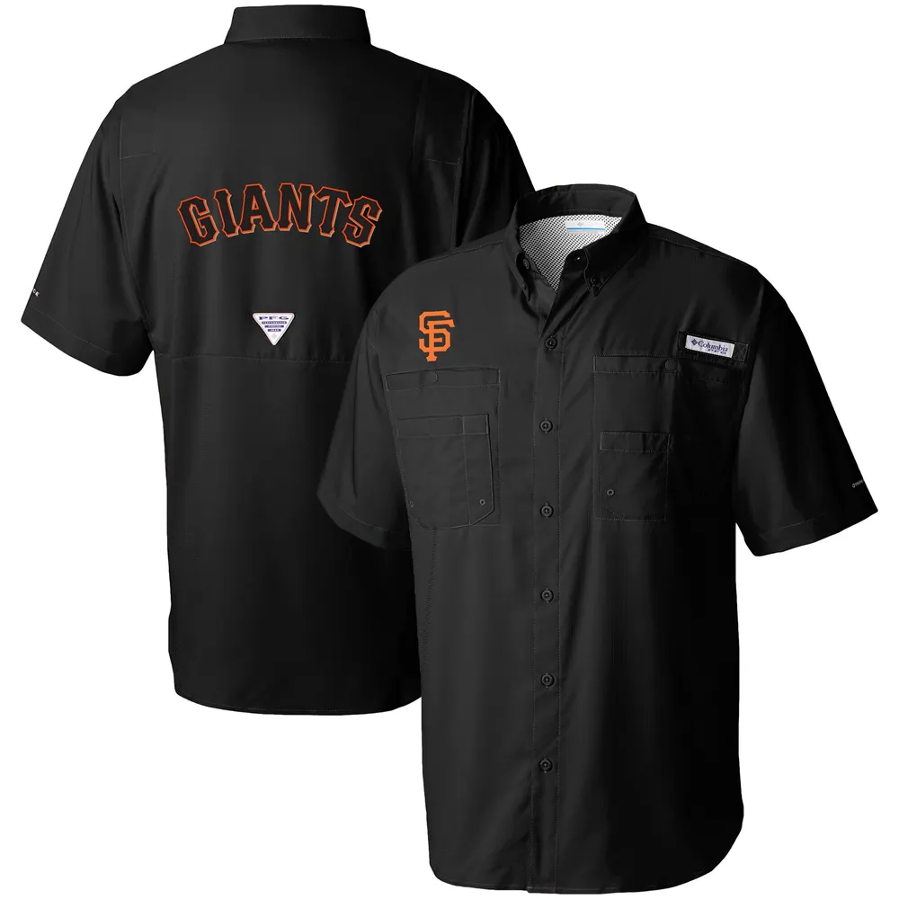 Lids San Francisco Giants Columbia Tamiami Omni-Shade Button-Down Shirt -  Black