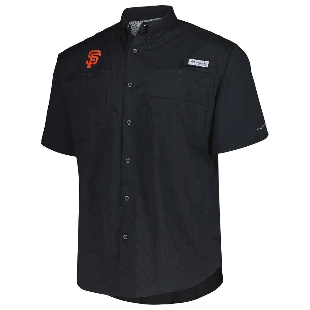 Chemise boutonnée Columbia noire San Francisco Giants Tamiami Omni-Shade pour hommes