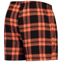 Men's Concepts Sport Black/Orange San Francisco Giants Takeaway Flannel Boxers