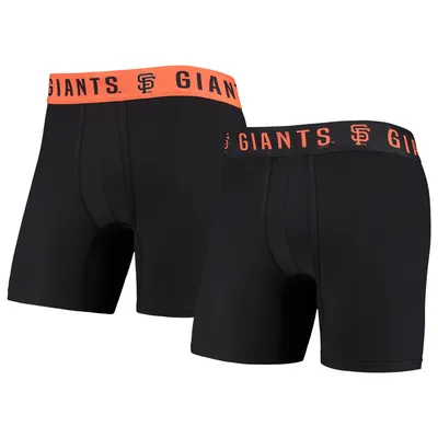 San Francisco Giants Concepts Sport Two-Pack Flagship Boxer Briefs Set - Black/Orange