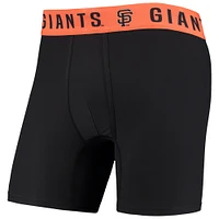 Ensemble de deux boxers Flagship pour hommes Concepts Sport Noir/Orange San Francisco Giants