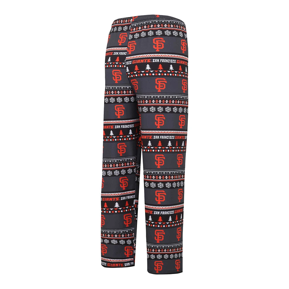 Concepts Sport pour hommes, ensemble haut et pantalon à manches longues en tricot noir des Giants de San Francisco