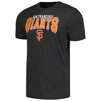 Ensemble de nuit t-shirt et pantalon Concepts Sport pour hommes, charbon bois/noir, San Francisco Giants Meter