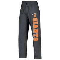 Ensemble de nuit t-shirt et pantalon Concepts Sport pour hommes, charbon bois/noir, San Francisco Giants Meter