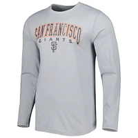 Men's Concepts Sport Gray/Black San Francisco Giants Breakthrough Long Sleeve Top & Pants Sleep Set