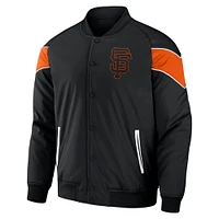 Collection Darius Rucker pour hommes par Fanatics Veste noire à bouton-pression intégrale raglan de baseball des Giants San Francisco