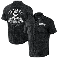 Collection Darius Rucker pour hommes par Fanatics Chemise boutonnée noire en denim de couleur l'équipe des Giants San Francisco