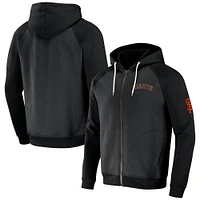 Collection Darius Rucker pour homme par Fanatics Black San Francisco Giants Raglan Full-Zip Hoodie