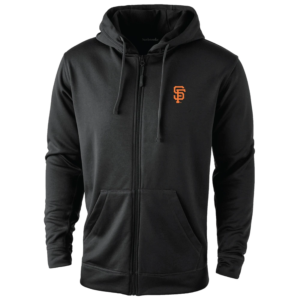 Sweat à capuche Dunbrooke noir pour homme, entièrement zippé, motif Trophée des Giants de San Francisco