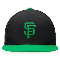 Men's Fanatics Black/Kelly Green San Francisco Giants Lucky Snapback Hat