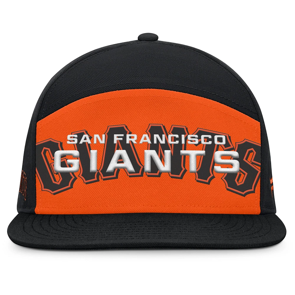 Casquette Snapback Fanatics noire/orange San Francisco Giants Clubhouse Splitter pour homme