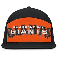 Casquette Snapback Fanatics noire/orange San Francisco Giants Clubhouse Splitter pour homme