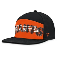 Casquette Snapback Fanatics noire/orange San Francisco Giants Clubhouse Splitter pour homme