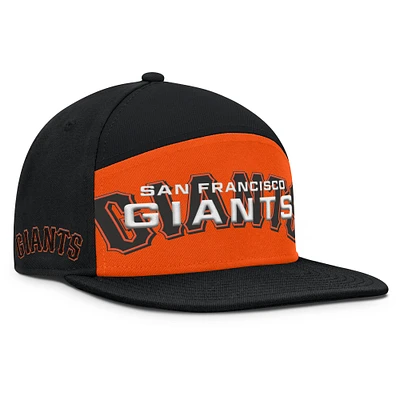 Casquette Snapback Fanatics noire/orange San Francisco Giants Clubhouse Splitter pour homme