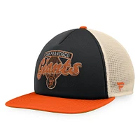 Casquette Snapback Talley Foam Trucker Snapback de la collection Cooperstown des Giants de San Francisco Fanatics noir/orange pour hommes