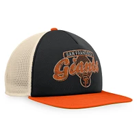 Men's Fanatics Black/Orange San Francisco Giants Cooperstown Collection Talley Foam Trucker Snapback Hat