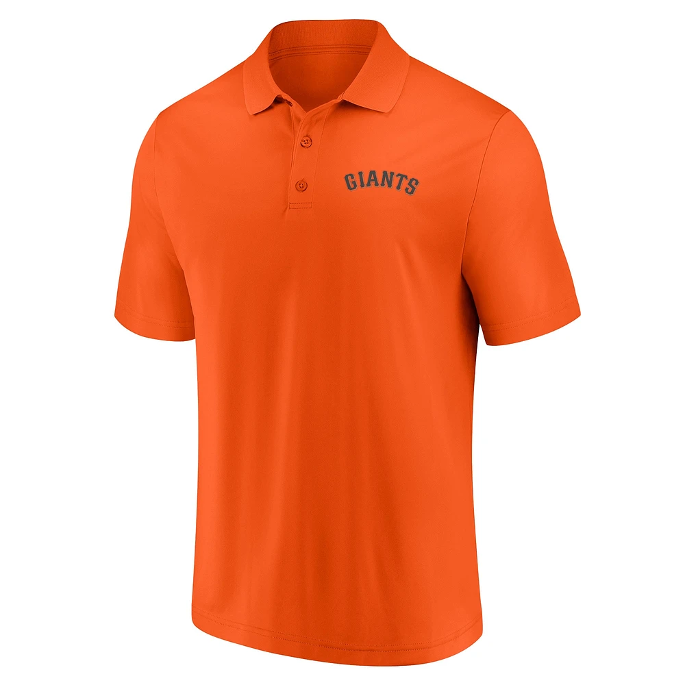 Ensemble de polo Fanatics pour hommes noir/orange San Francisco Giants Dueling Logos