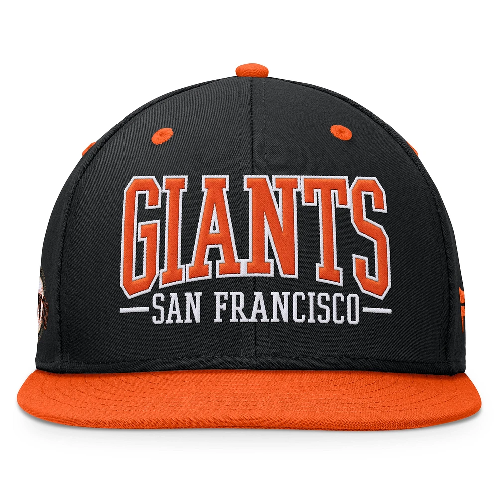 Casquette Snapback Fundamental Bold Fanatics pour hommes, noir/orange, San Francisco Giants