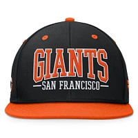 Men's Fanatics Black/Orange San Francisco Giants Fundamental Bold Snapback Hat