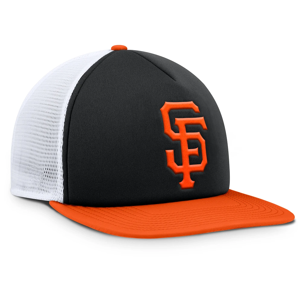 Casquette snapback en mousse fondamentale pour hommes Fanatics noir/blanc San Francisco Giants